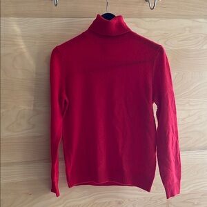 Amicale Cashmere Red Cowl Neck Sweater